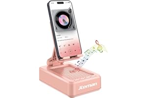 JTEMAN Portable Wireless Bluetooth Speakers with Phone Stand,Gifts for Women and Men,Birthday Christmas for Women Men,Kitchen Gadgets for Men,Compatible for iPhone/Samsung/Mini iPad - Pink