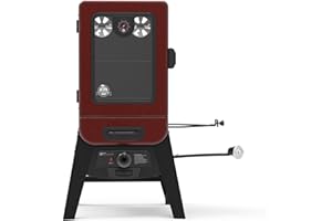 Pit Boss 2-Series Gas Vertical Smoker, Red Hammertone