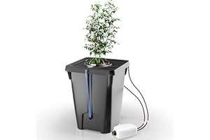 YIFOR DWC Hydroponics Growing System with Top Drip Kit 7 Gallon Deep Water Culture Bucket System with Air Pump, Air Stone, Air Hose, Recirculating Drip Garden System