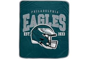 PEGASUS SPORTS LLC Pegasus Sports Vintage Arch Block Logo Flannel Ultra Soft Blanket (Eagles)