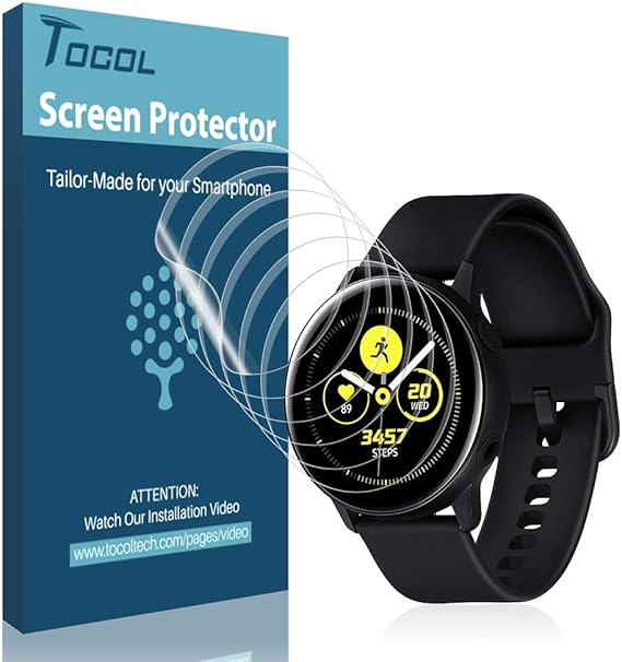 6 Pack Tocol Screen Protector For Samsung Galaxy Watch Active 2 40mm Galaxy Watch Active Not Compatible With Galaxy Watch 2 42mm Full Coverage Anti Bubble Amazon Ca Cell Phones Accessories