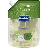 Mustela Certified Organic Cleansing Gel - Natural Hair & Body Wash with Olive Oil & Aloe Vera - For Baby, Kid & Adult - Fragrance Free, Tear Free, Vegan & Biodegradable - 13.52 fl. oz.