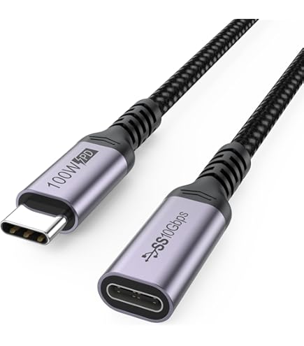 DCHAV Cavo da USB C a USB C, 100 W, uscita video 4K, trasferimento dati 10