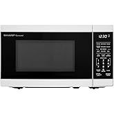 Sharp SMC0760KW 0.7 cu. ft. 700W White Countertop Microwave Oven | 700 Watt, Removable 10" Carousel Turntable