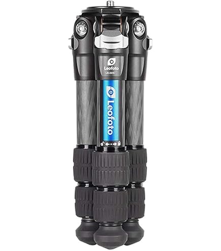 Leofoto LS-223CEX+RH-0 Travel Tripod, Integrated Leveling