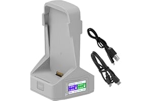 LYONGTECH LCD Dual Battery Charger with Storage Charge for DJI Flip Drone,Two-Way Charging Hub,Charge 2 Batteries Accessories