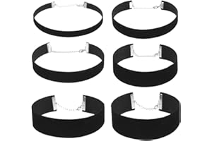 6 PCS Necklaces Black Velvet Choker Set Classic Gothic Chokers for Women Soft Collar Necklace Jewelry Gifts for Birthday Chri
