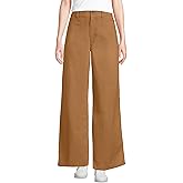 Lands' End Women's Stretch Canvas High Rise Wide Leg Pants