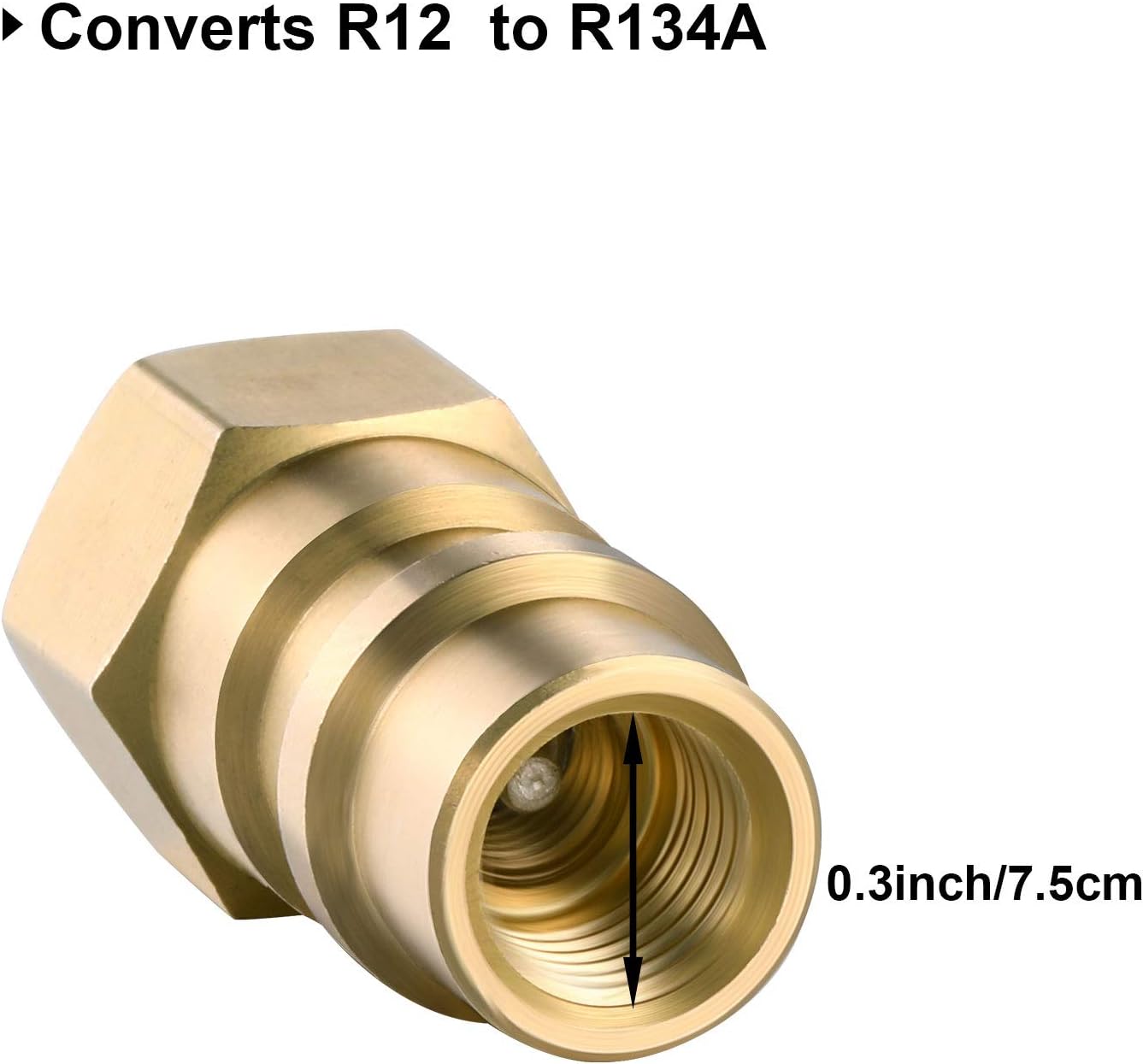 A/C Retrofit Valve with Dust Cap Converts R12 to R134a Fit 7/16 Inch Low Side Port BPV-31 Bullet Piercing Tap Valve Replace for AP4502525, BPV31D, GPV14, GPV31, GPV38, GPV56, MPV31: Automotive