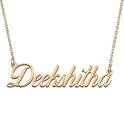HUAN XUN Customized Custom Simple Any Name Necklace