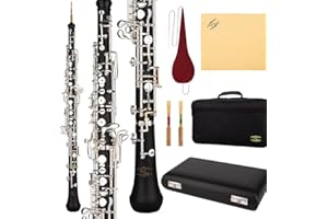 Glory Oboe C Key Cupronickel Plated Silver Woodwind Musical Instrument for Beginner