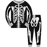 Toddler Boys Skeleton Pajamas Sets Kids Pumpkin Sleepwear Boys Halloween 2 Pcs PJS