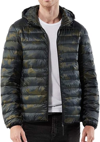 men's classic hooded puffer jacket