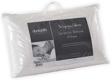 Dunlopillo Serenity Deluxe Full Latex Slim Pillow Rubber White