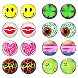 Designer Pack Assorted Color Lot Cute Cartoon Round Stud Earrings, Hypoallergenic Nickel-free Lead-free