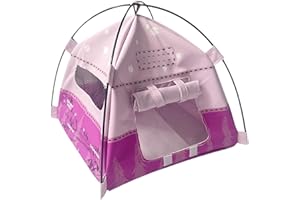Cute Doll Tent - Dolls Travel Camping Compatible with, 11.5 Inch Dolls Accessories with 1 Doll Dress 4 Shoes 4 Mini Puppy 7 P