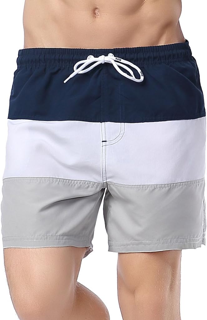 Malavita Men's Swim Trunks Mesh Lining Beach Shorts with Pockets