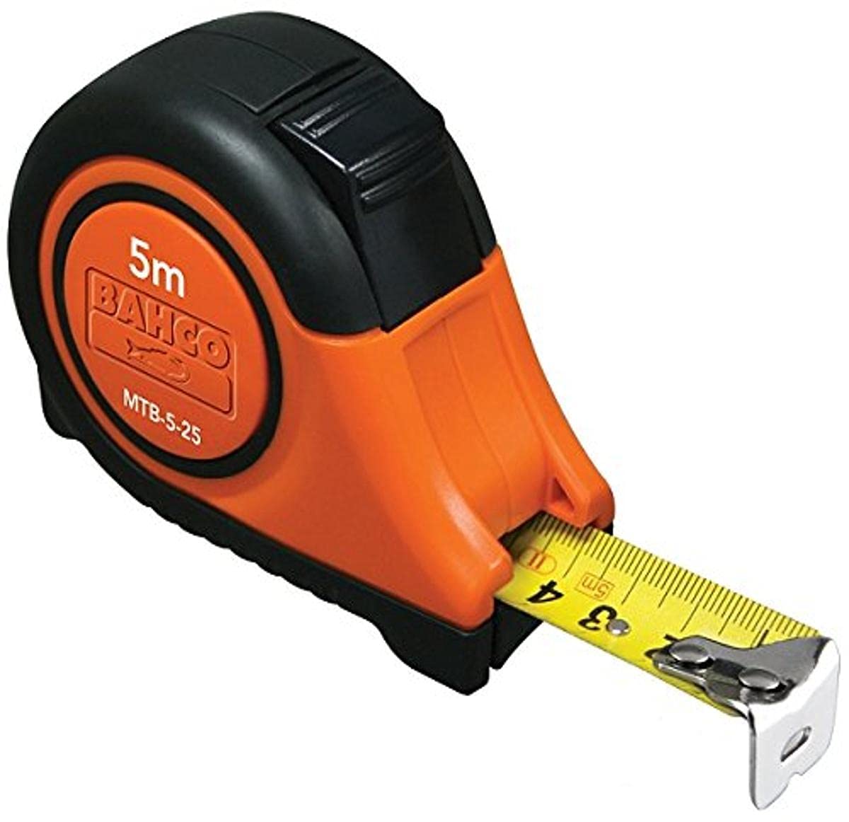 Bahco MTB-8-25-M Magnetic Automatic Lock Metric Measuring Tape, Multi-Colour, 8 m