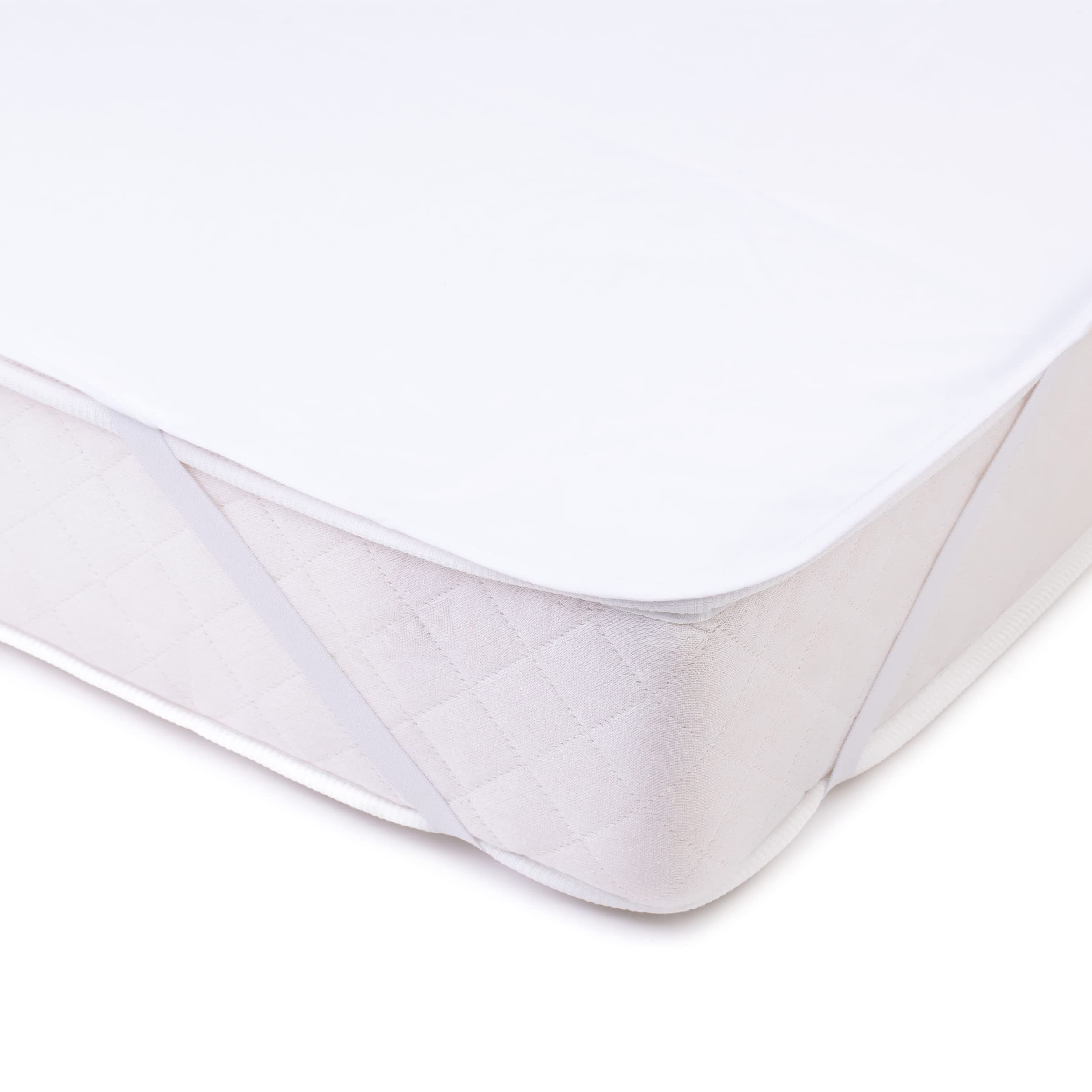 Amago - Mattress Protector with 100 Percent Cotton Front and PU Membrane Back, 200 x 200 cm - White
