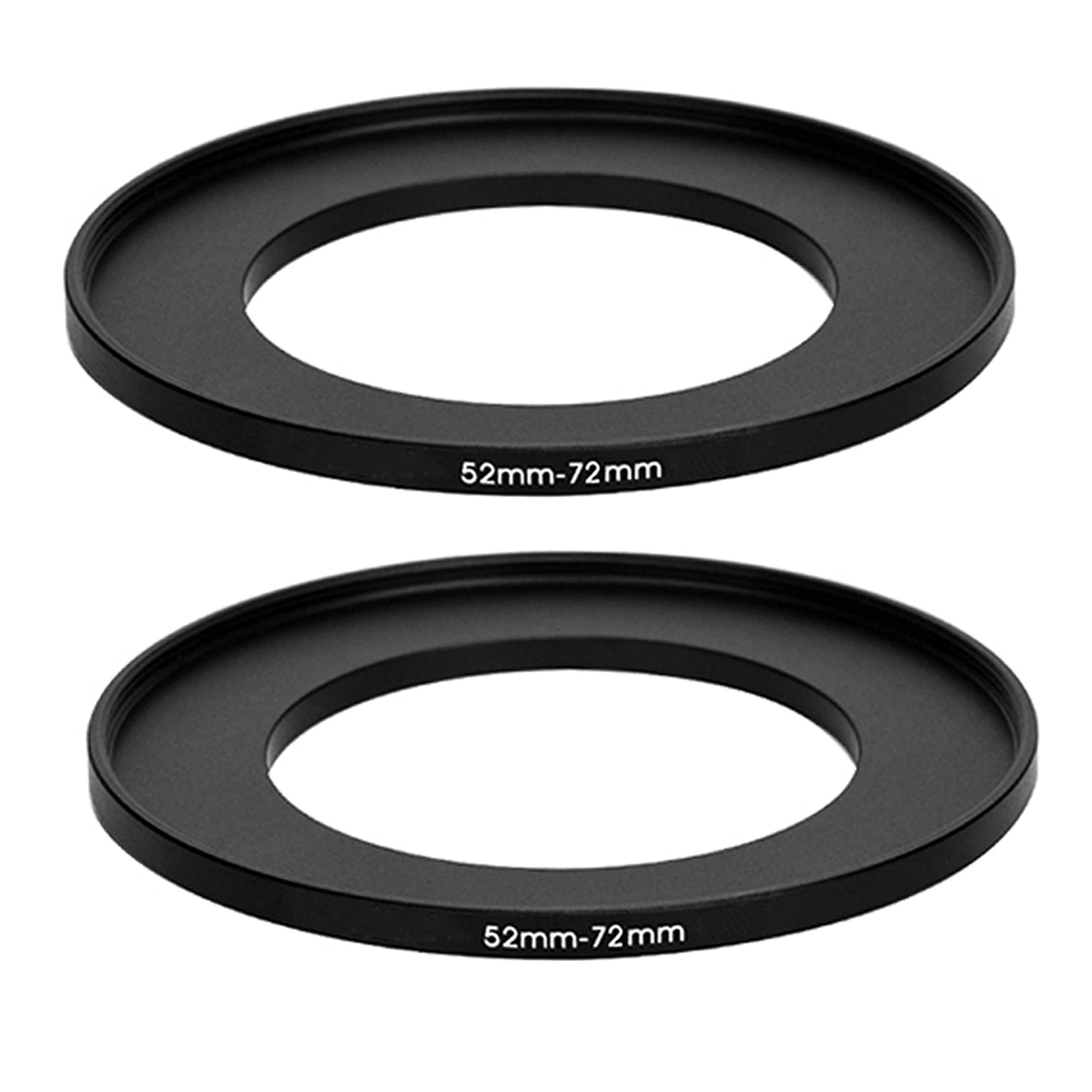Photo 1 of (2 Pcs) 52-72MM Step-Up Ring Adapter, 52mm to 72mm Step Up Filter Ring, 52 mm Male 72 mm Female Stepping Up Ring for DSLR Camera Lens and ND UV CPL Infrared Filters