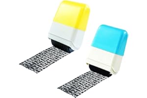 2Pcs Identity Protection Roller Stamps Identity Prevention Theft Stamp Wide Rolling Security Stamp for Privacy Protection, ID