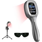 Red & Near Infrared Light Therapy Wand with Stand – Handheld Dual-Wavelength 4×808nm & 34×650nm, Rechargeable Cold Red Light Therapy Device for Home Wellness and Pet Use