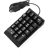 Mechanische Numeric Keypad, Jelly Comb USB-Kabel Zifferntastatur 22-Taste Ziffernblock / Numerische Finanzbuchhaltung Tastatur / Ziffernblock - Schwarz