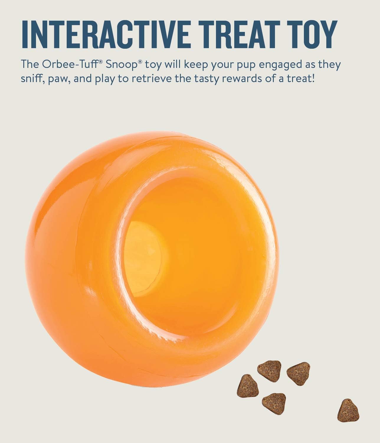 Outward Hound by Planet Dog Snoop Durable Interactive Treat Dispensing Dog Toy, Large, Orange, Orange Snoop, One-Size - Image 3