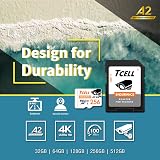 TCELL 64GB 2 Pack microSDXC A2 U3 V30 Memory Card w/ Adapter - Dashcam CCTV Cams view 2