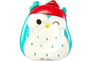 BIGMOUTH INC BigMouth x Squishmallows Heavy Duty Inflatable Snow Tube for Kids and Adults Winter Tubing Sled - Winston the Owl