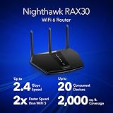 NETGEAR Nighthawk WiFi 6 Router RAX30 AX2400 Dual-Band Up to 2.4 Gbps view 2
