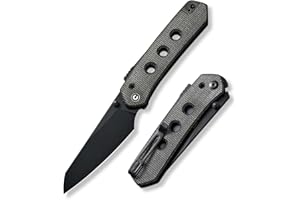 CIVIVI Vision FG Pocket Knife for EDC, Superlock Folding Knife with 3.54" Reverse Tanto Nitro-V Blade Micarta Handle, Ideal Gift for Men Women C22036-3