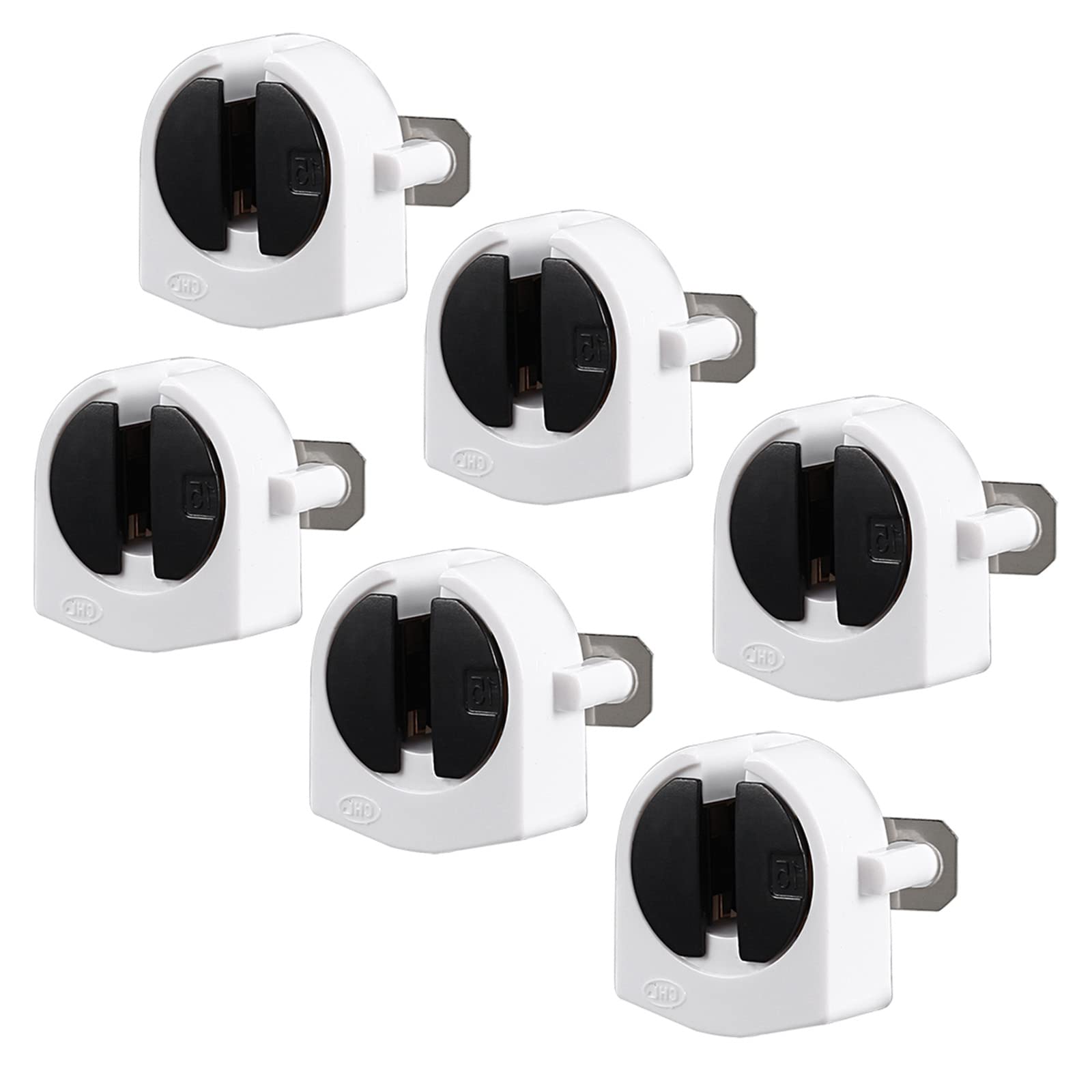 YOKIVE 6 Pcs Fluorescent Light Holder, T5 Lamp Socket G5 Base Non-Shunted Socket Light Replacement Parts, Great for Home, Office (White, 2A, AC 500V)