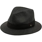 EPOCH HATS Mens Summer Fedora Cuban Style Short Brim Hat