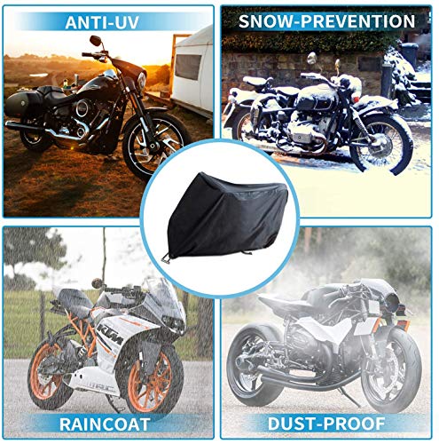 Motorhoes, Wintervast Waterdicht Motorzeil Buiten 190T Oxford Stof Met Vergrendelingsgaten Stofdicht Motorzeil voor… - Image 4