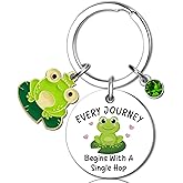 OWIGIU Frog Gifts for Women Easter Basket for Adults Teens Inspirational Frog Keychain Cute Frogs Stuff Encouragement Gifts for Women Cute Frogs Themed Gift