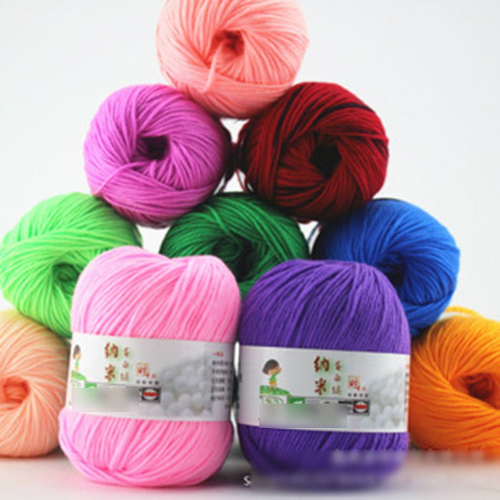 MMRM Natural Silk Wool Yarn Soft Skein Fibroin Velvet Fiber Yarn
