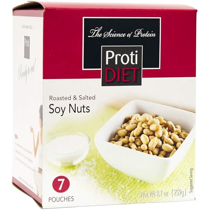 ProtiDiet Soy Nuts Roasted & Salted (7/Box) High Protein 15g Low