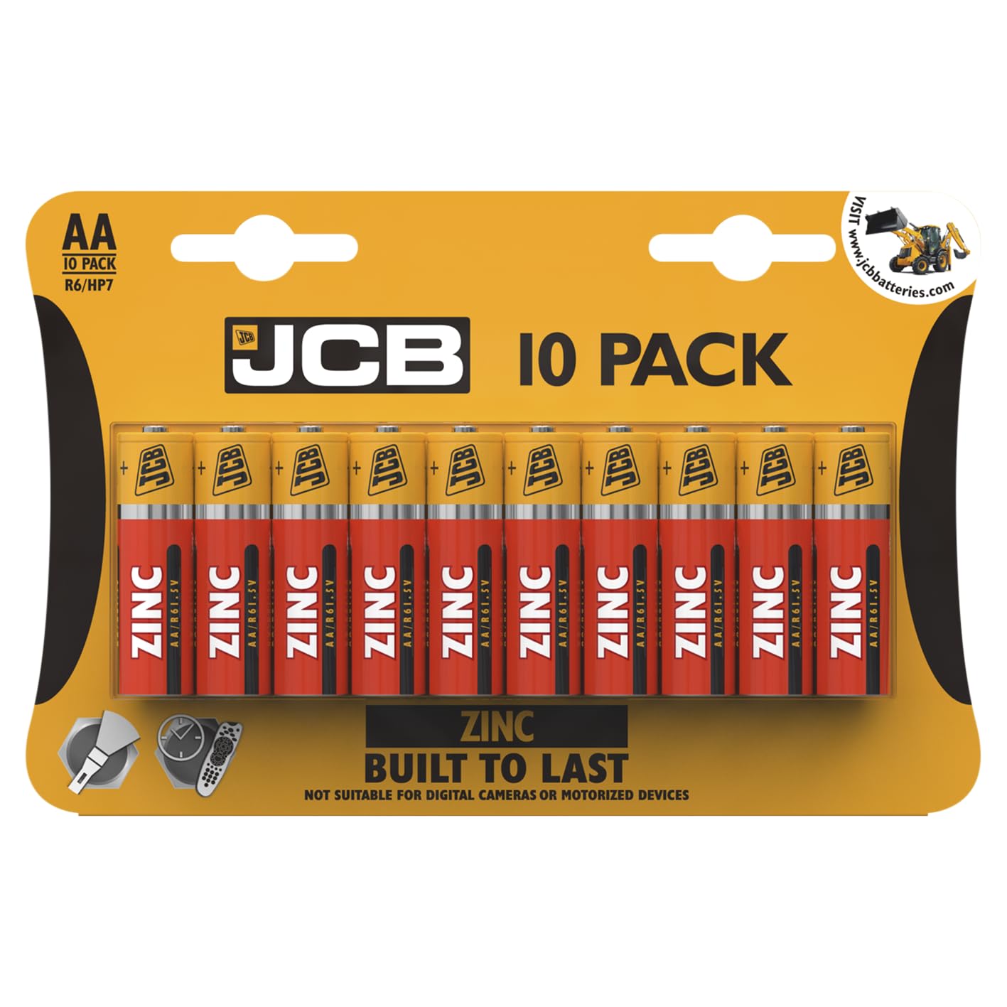 S5489 JCB AA Zinc Batteries - Pack of 10