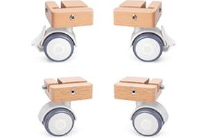 Niteangel Supplement Universal Wheel - Only Fits for Niteangel Vista Series - MDF Aspen Hamster Cage to Move Your Hamster Cage Simply (Burlywood, for Niteangel Vista - Oblique Opening Door)