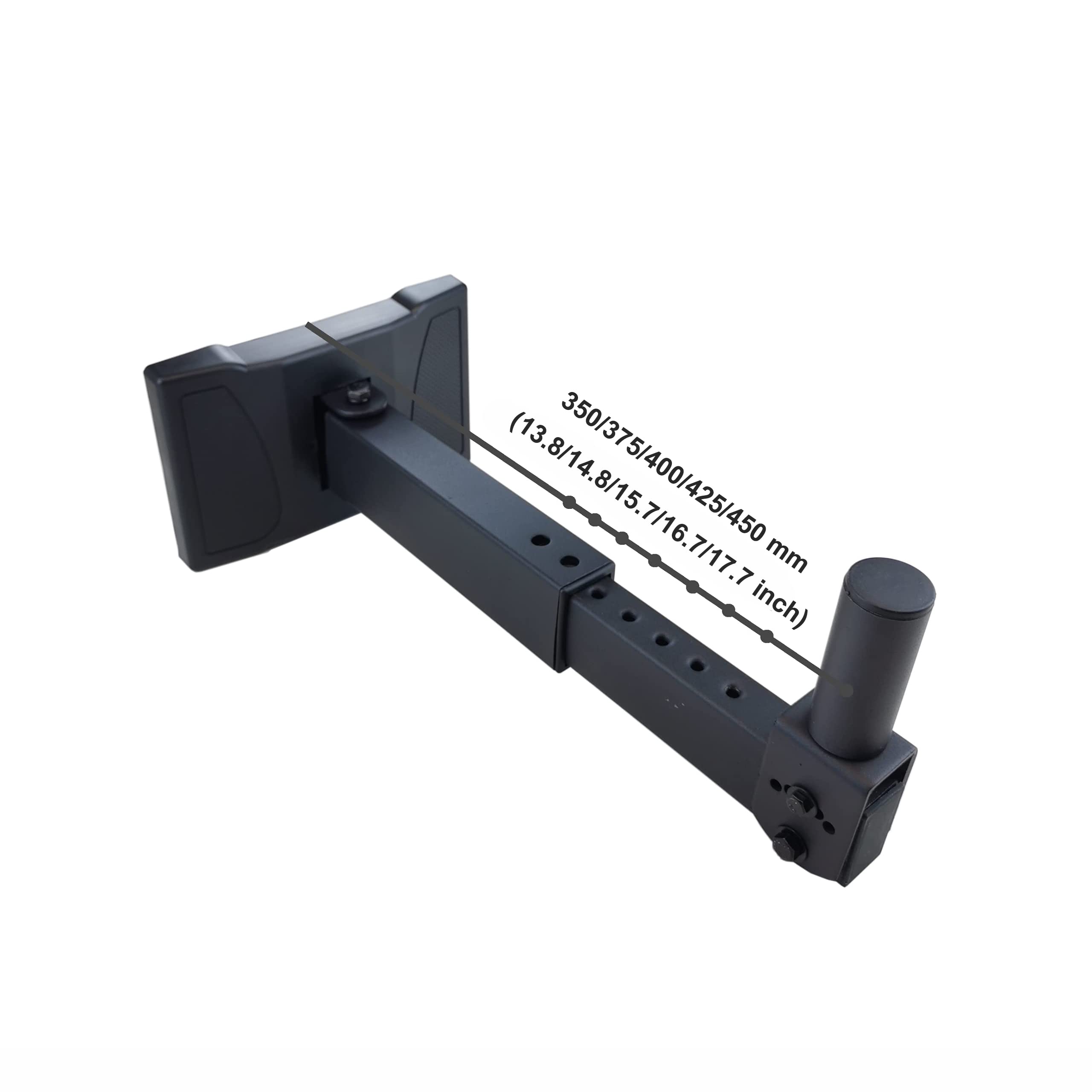 HW-339 Wall Mount Speakers Brackets Support up to 100lbs Swivel & Tilt, PA Speaker Wall Mount for Large Speakers, Mounting Screws Hidden(2 Packs, Black)