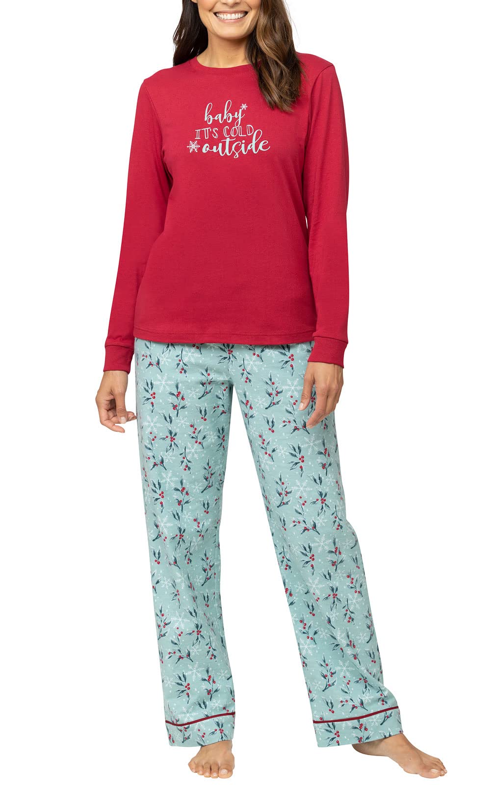 PajamaGram Christmas PJs For Women - Women's Christmas Pajamas, Holiberry, SM Image