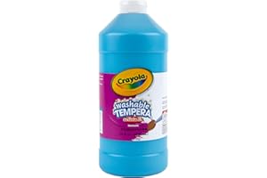 Crayola Tempera Washable Paint 32-Ounce Plastic Squeeze Bottle, Turquoise
