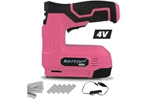 BHTOP Cordless Staple Gun, 4V Power Brad Nailer/Staple Nailer，Electric Staple with Rechargeable USB Charger, Staples and Brad