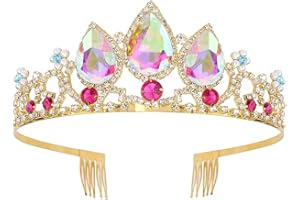 AOPRIE Alice Crown Tiara for Women Colorful Girls Princess Queen Headband for Women Decoration