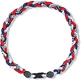 LMUWECNO 18 Inch Baseball Necklaces Three Braided Rope Tornado Men Women Baseball Sports Necklace, Ideal Accessories for Baseball Teams and Enthusiasts