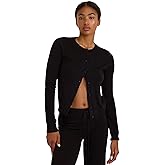 Organic Basics Womens Soft Knit Slim Fit Long Sleeve Cardigan Top