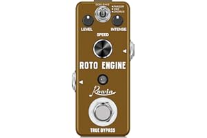Rowin ROTO ENGINE Rotary Speaker Simulator Effect Pedal Mini Digital Guitar Effects Pedal Phaser/Vibe/Chorus 3 models with Storage of Timbre Sound Pedal True Bypass Full Metal Shell LEF-3801