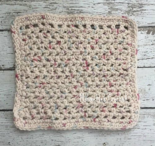 Cotton Dish Cloth Kitchen Crochet Dishcloths Beige Handmade