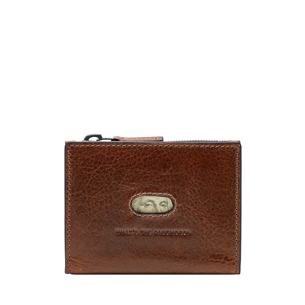Fossil Wallet for Men Andrew, Eco Leather Card Case cognac 10.8 cm L x 1.0 cm W x 8.3 cm H ML4394222
